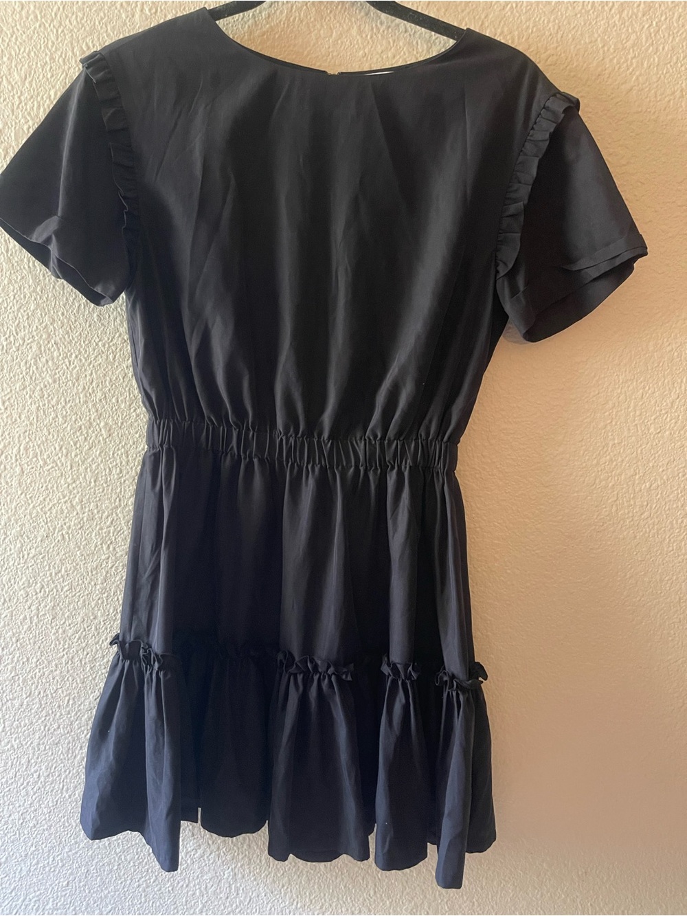 Alice + Olivia Black Garner Mini Black Dress